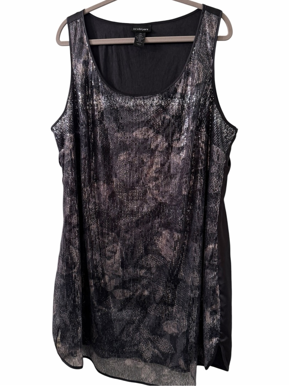Lane Bryant Sequin Floral Shift Dress Size 20 Holiday Ready Mini Semi Formal